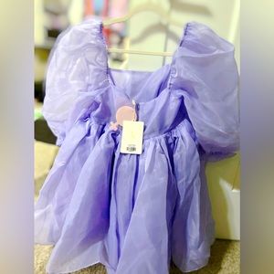 Selkie purple puff dress